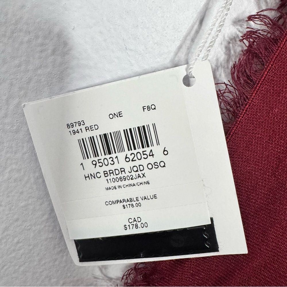 Coach Horse And Carriage print oversized square scarf in a red - Picture 5 of 5